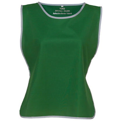 Paramedic Green - Front - Yoko Unisex Adult Hi-Vis Reflective Detail Tabard