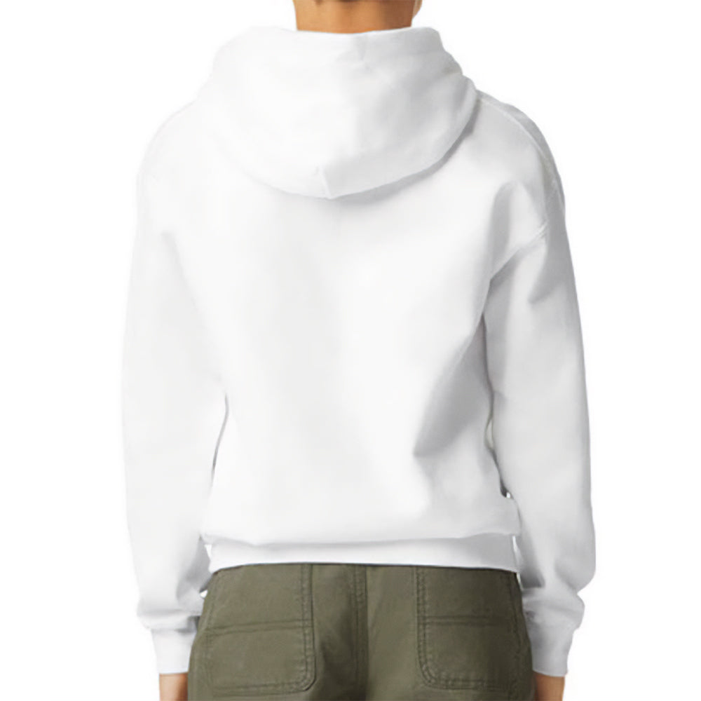 White - Back - Gildan Childrens-Kids Softstyle Ringspun Cotton Midweight Hoodie