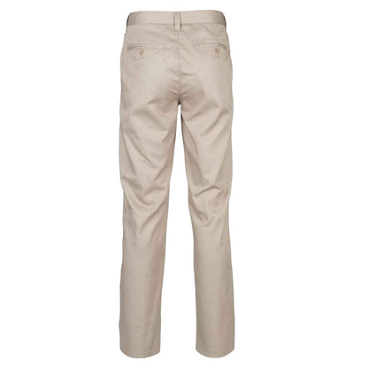 Stone - Back - Henbury Mens Flat Fronted Trousers