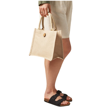 Natural - Back - Westford Mill Mini Juco Gift Bag
