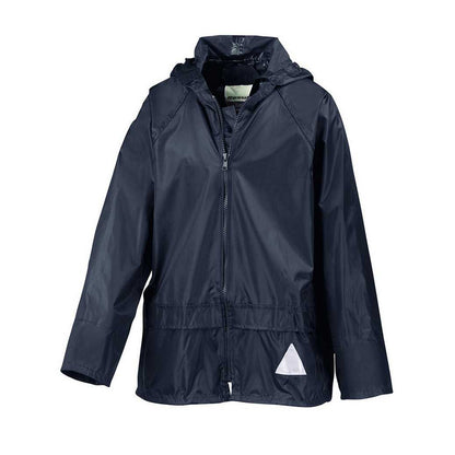 Navy - Back - Result Childrens-Kids Waterproof Jacket And Trousers Set