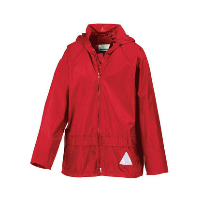 Red - Back - Result Childrens-Kids Waterproof Jacket And Trousers Set
