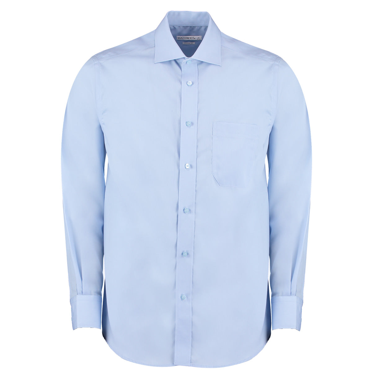 Light Blue - Front - Kustom Kit Mens Premium Corporate Non-Iron Shirt