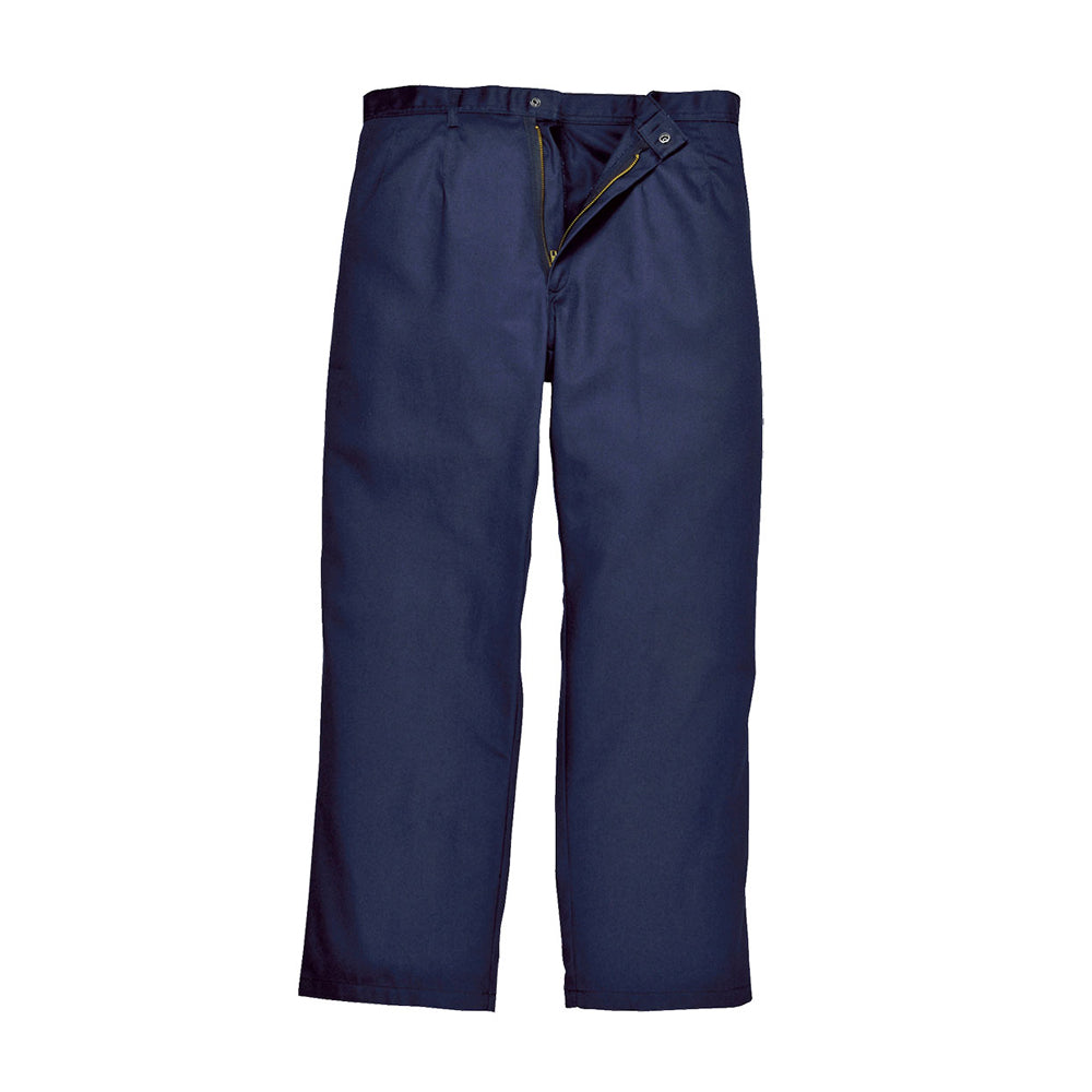 Navy - Front - Portwest Unisex Adult Bizweld Fire Resistant Work Trousers
