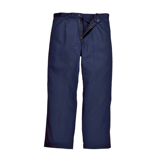Navy - Front - Portwest Unisex Adult Bizweld Fire Resistant Work Trousers