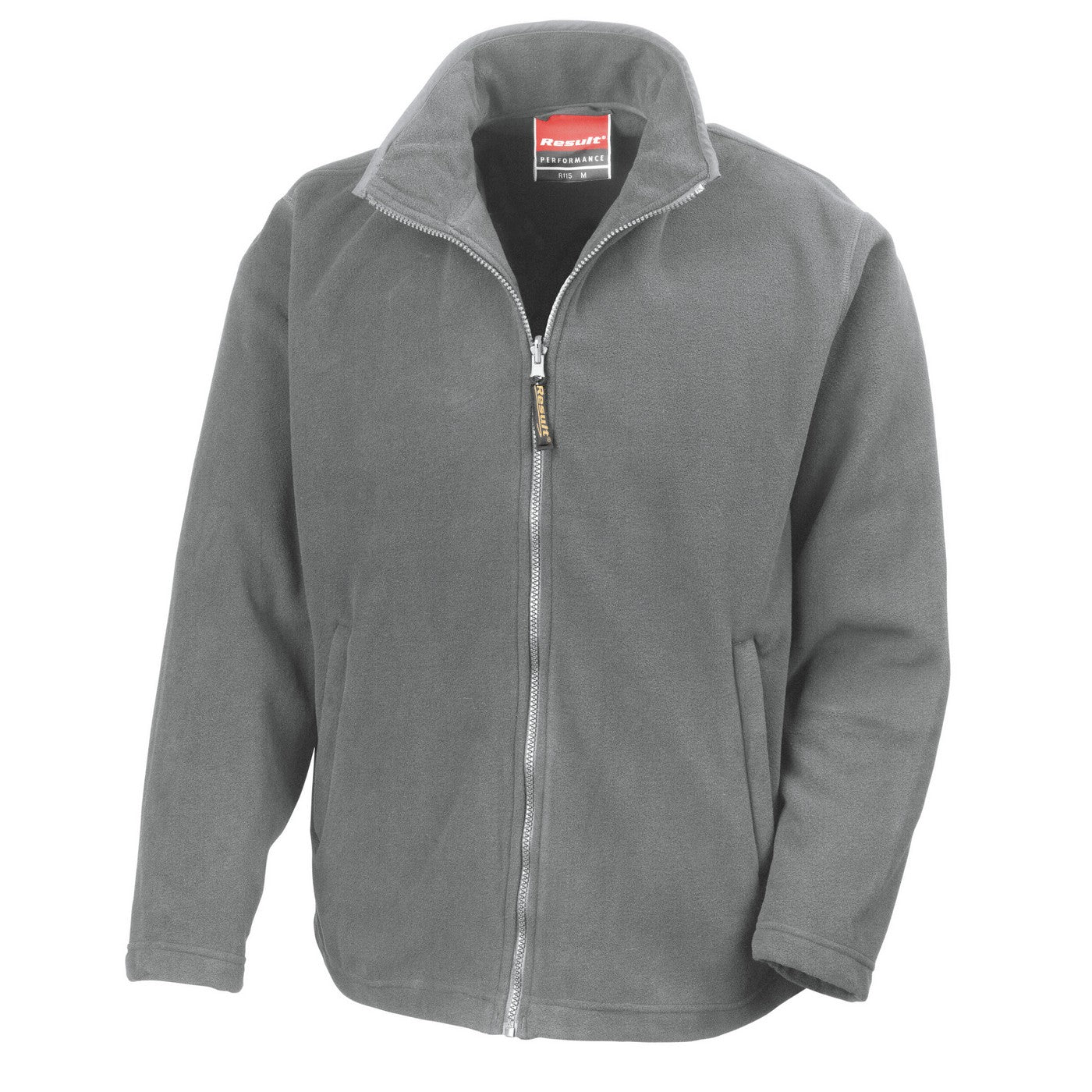Grey - Front - Result Mens Horizon Micro High Density Compact Fleece Jacket