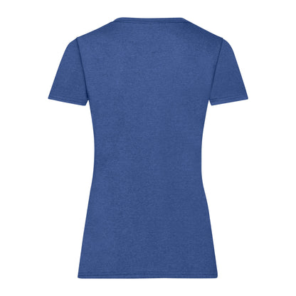 Retro Heather Royal - Back - Fruit of the Loom Womens-Ladies Value T-Shirt