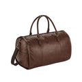 Tan - Front - Quadra Nuhide Duffle Bag