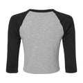 Athletic Heather Grey-Black - Back - Bella + Canvas Womens-Ladies Heather Raglan T-Shirt