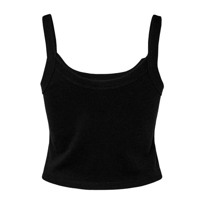 Solid Black - Back - Bella + Canvas Womens-Ladies Spaghetti Strap Tank Top