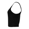 Solid Black - Side - Bella + Canvas Womens-Ladies Spaghetti Strap Tank Top