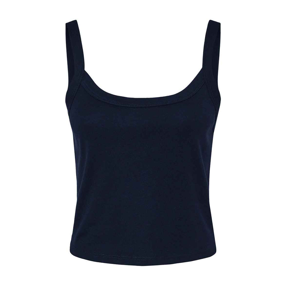 Solid Navy - Front - Bella + Canvas Womens-Ladies Spaghetti Strap Tank Top