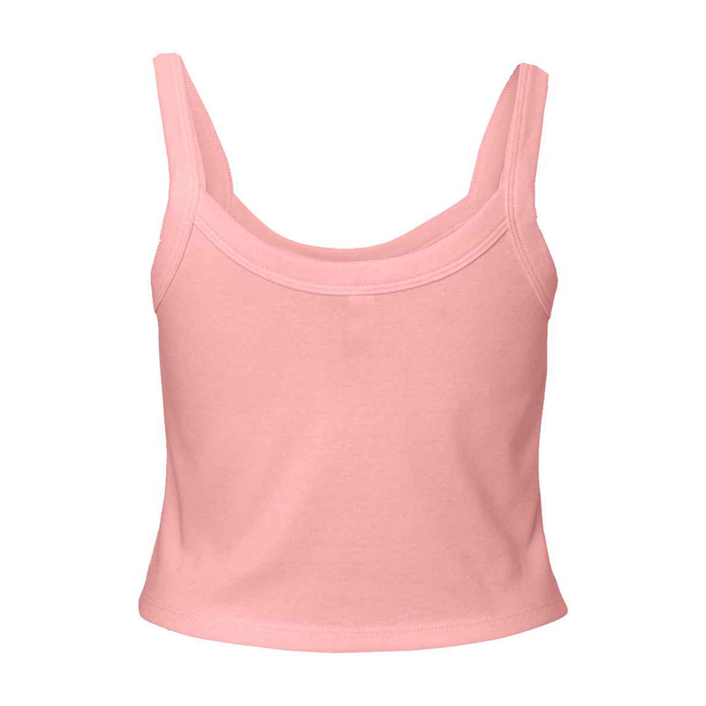 Solid Pink - Back - Bella + Canvas Womens-Ladies Spaghetti Strap Tank Top