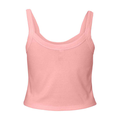 Solid Pink - Back - Bella + Canvas Womens-Ladies Spaghetti Strap Tank Top