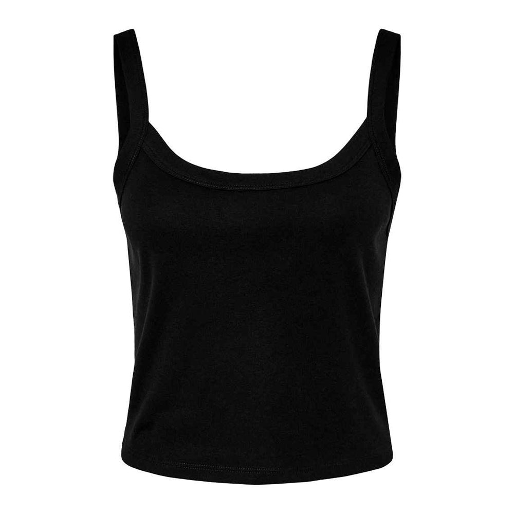 Solid Black - Front - Bella + Canvas Womens-Ladies Spaghetti Strap Tank Top