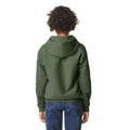 Military Green - Back - Gildan Childrens-Kids Softstyle Plain Midweight Hoodie