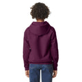 Maroon - Back - Gildan Childrens-Kids Softstyle Plain Midweight Hoodie