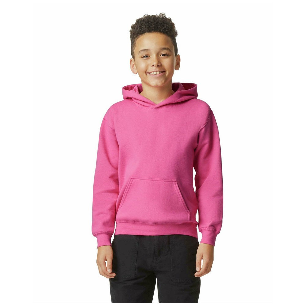 Pink Lemonade - Front - Gildan Childrens-Kids Softstyle Plain Midweight Hoodie