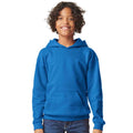 Royal Blue - Front - Gildan Childrens-Kids Softstyle Plain Midweight Hoodie