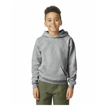 Sports Grey - Front - Gildan Childrens-Kids Softstyle Midweight Hoodie