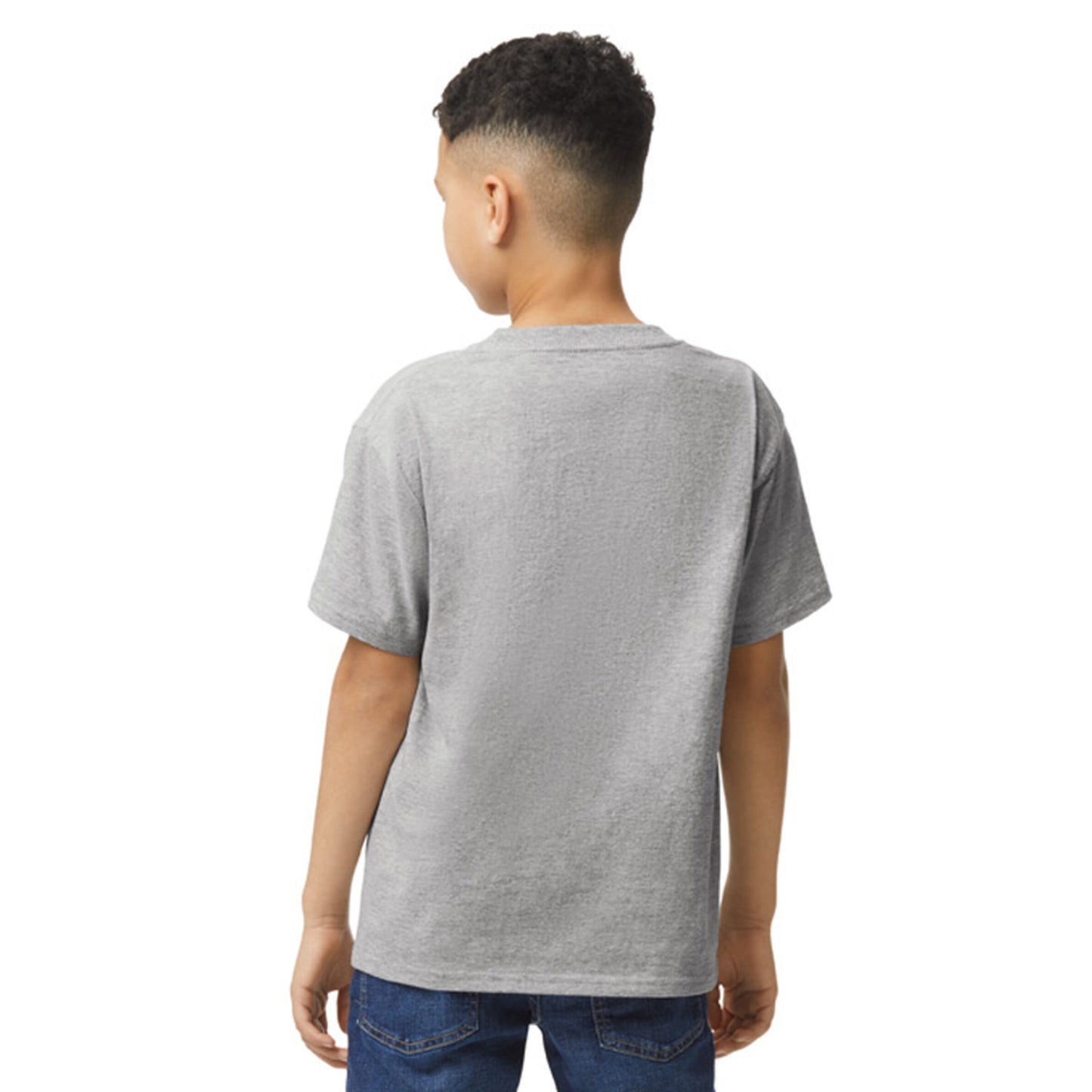 Sporty Grey - Back - Gildan Childrens-Kids Plain Cotton Lightweight T-Shirt