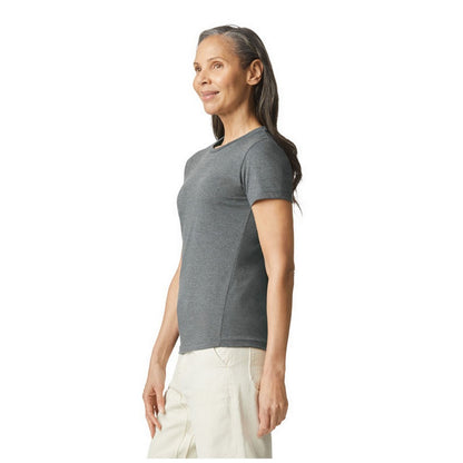 Graphite Heather - Side - Gildan Womens-Ladies Softstyle T-Shirt