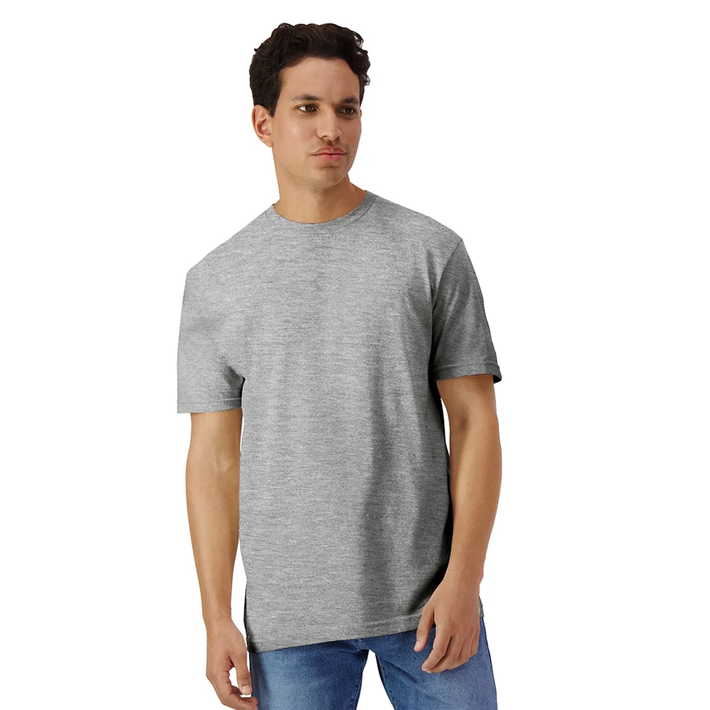 Sport Grey - Side - Gildan Mens Cotton Lightweight T-Shirt