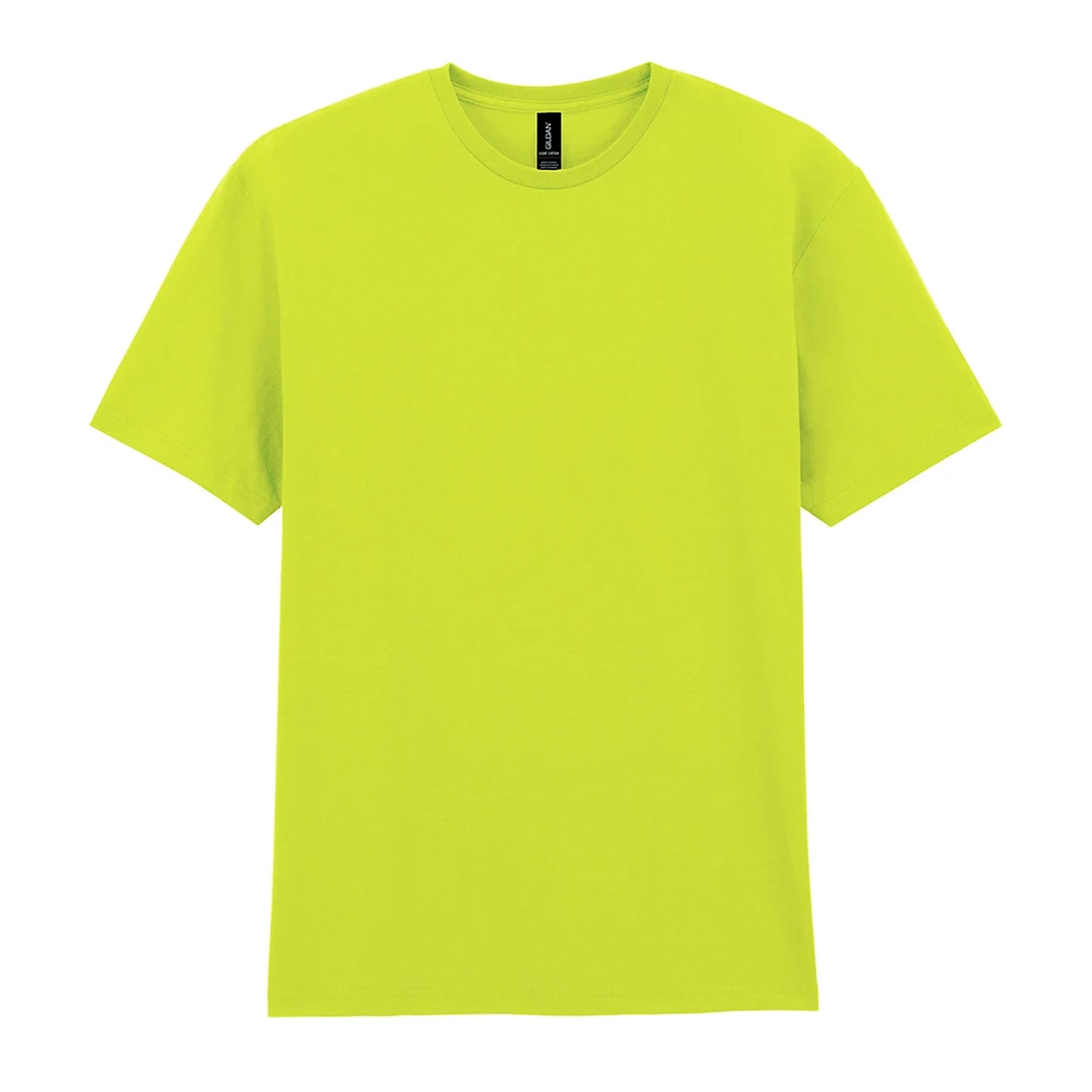 Safety Green - Front - Gildan Mens Cotton Lightweight T-Shirt