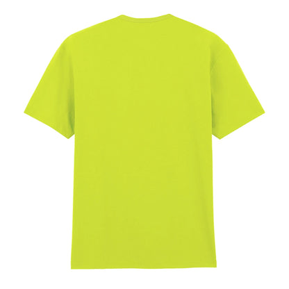 Safety Green - Back - Gildan Mens Cotton Lightweight T-Shirt