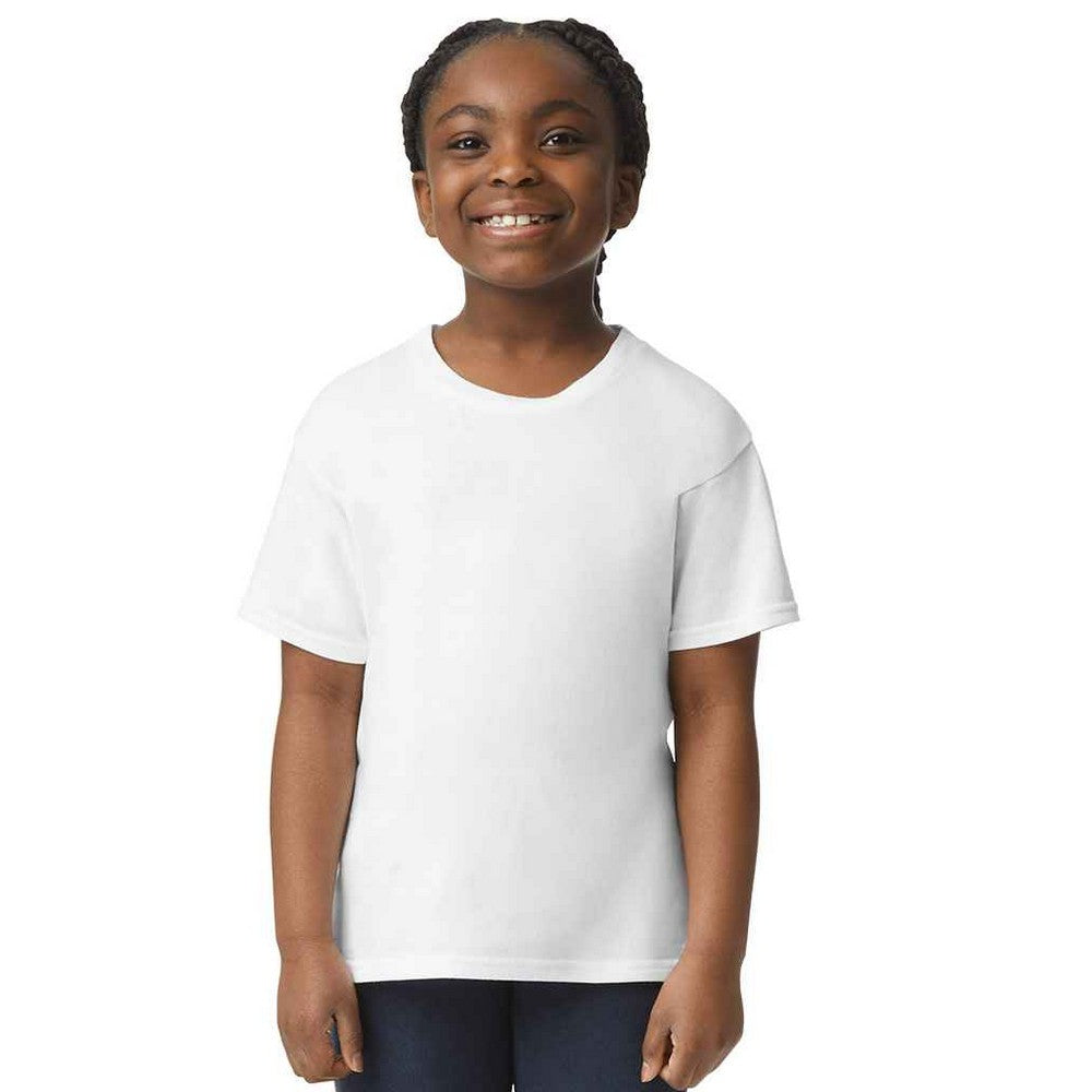 White - Front - Gildan Childrens-Kids Cotton Lightweight T-Shirt