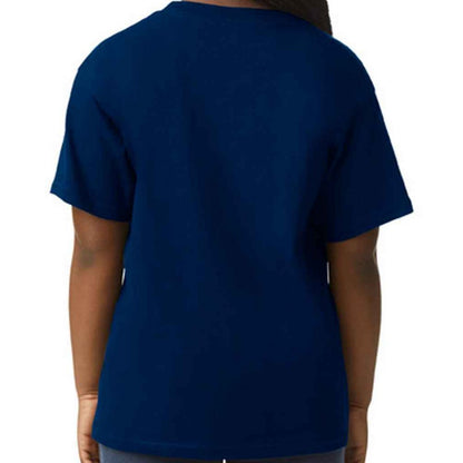 Navy - Back - Gildan Childrens-Kids Cotton Lightweight T-Shirt