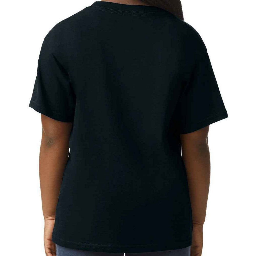 Black - Back - Gildan Childrens-Kids Cotton Lightweight T-Shirt