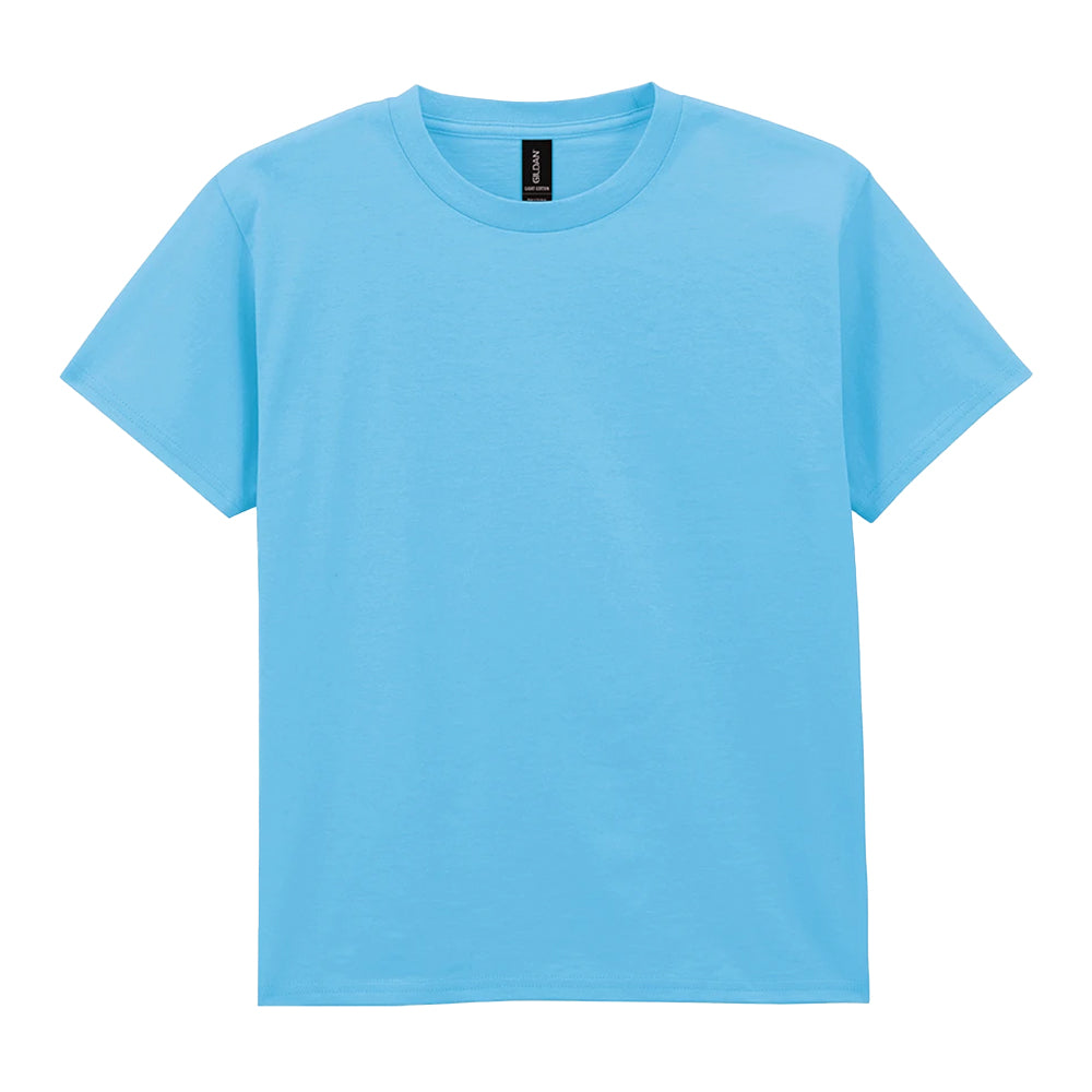Sky Blue - Front - Gildan Childrens-Kids Plain Lightweight T-Shirt