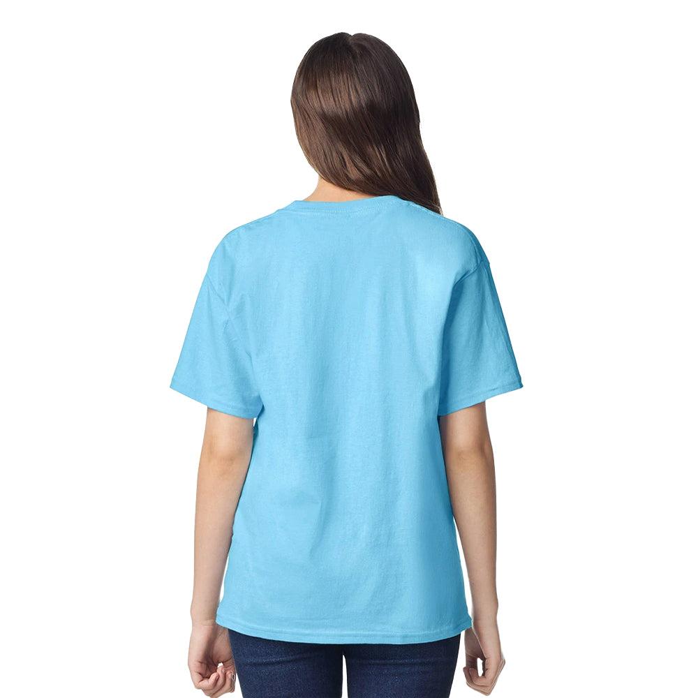 Sky Blue - Back - Gildan Childrens-Kids Plain Lightweight T-Shirt