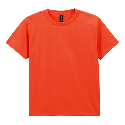 Orange - Front - Gildan Childrens-Kids Plain Lightweight T-Shirt