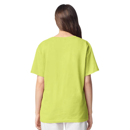 Safety Green - Back - Gildan Childrens-Kids Plain Lightweight T-Shirt