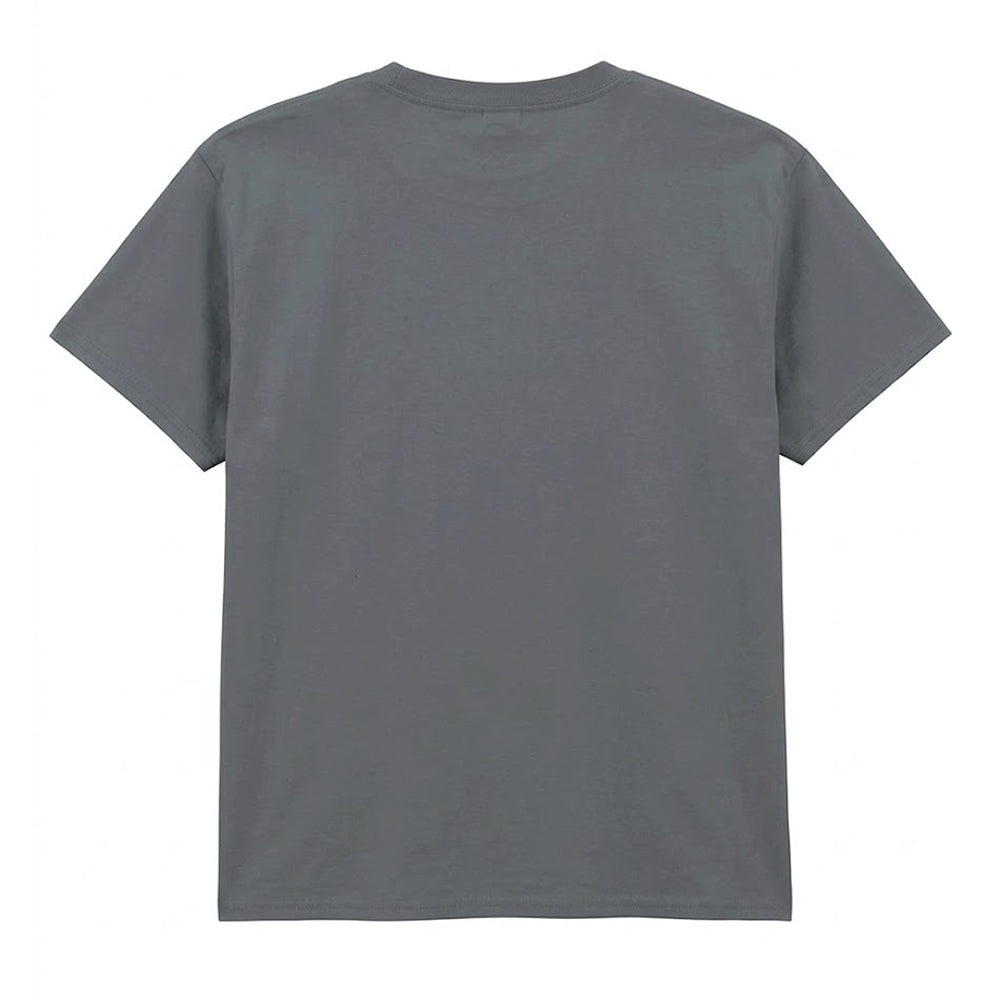 Charcoal - Back - Gildan Childrens-Kids Plain Lightweight T-Shirt