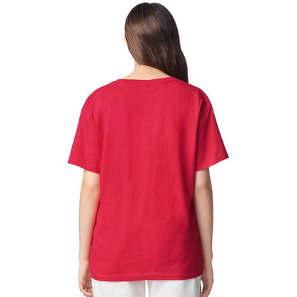 Red - Back - Gildan Childrens-Kids Plain Lightweight T-Shirt