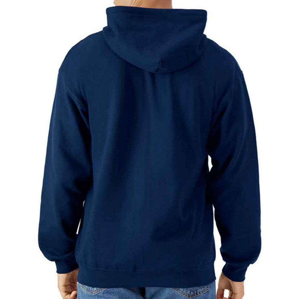 Navy - Back - Gildan Mens Midweight Soft Touch Full Zip Hoodie