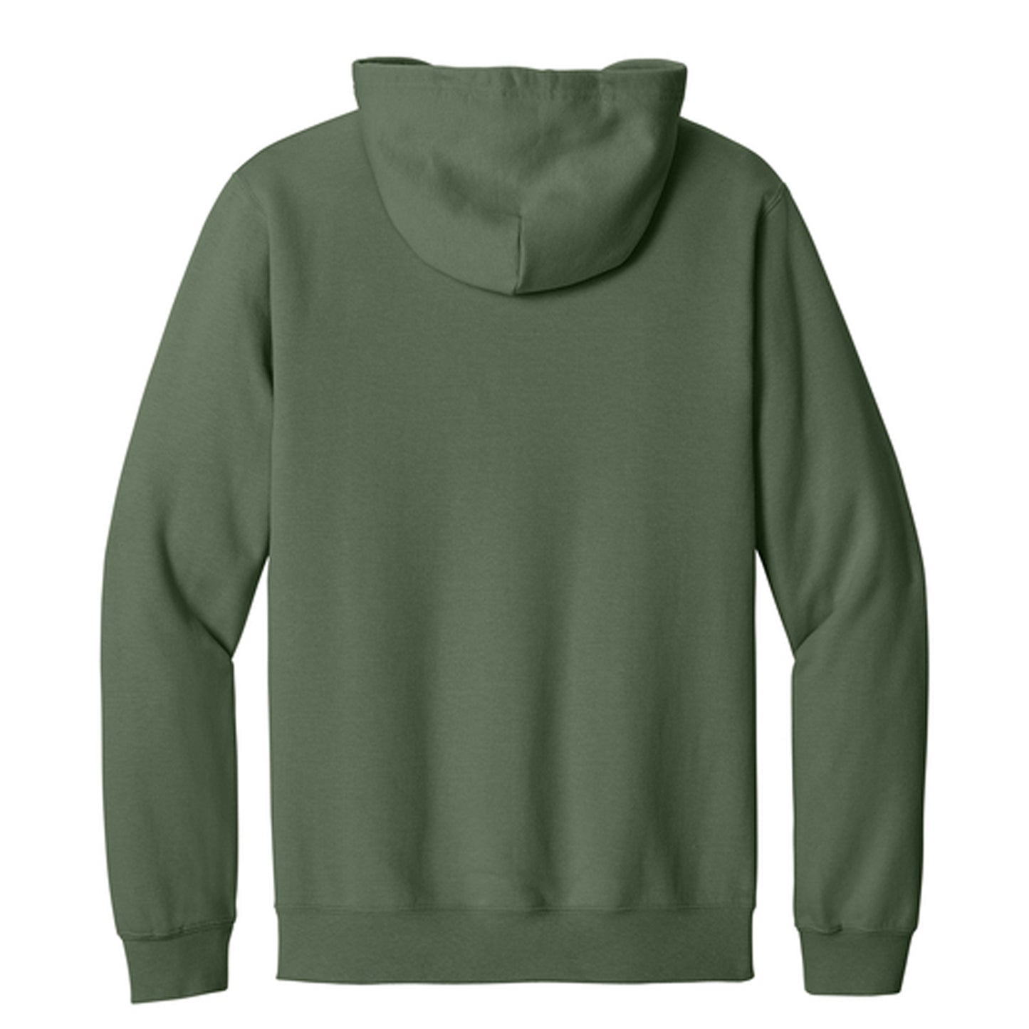 Military Green - Back - Gildan Mens Midweight Soft Touch Full Zip Hoodie