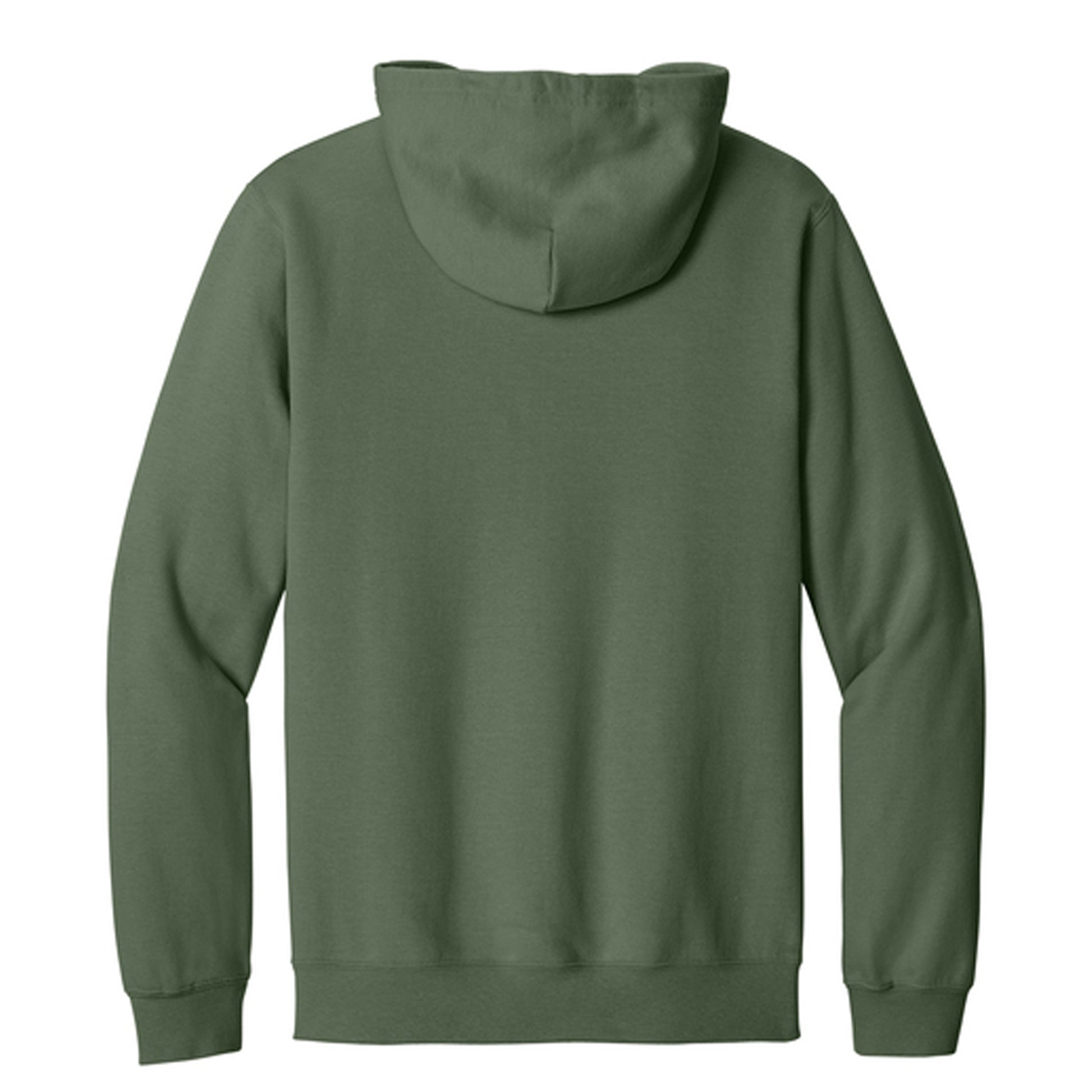 Military Green - Back - Gildan Mens Midweight Soft Touch Full Zip Hoodie