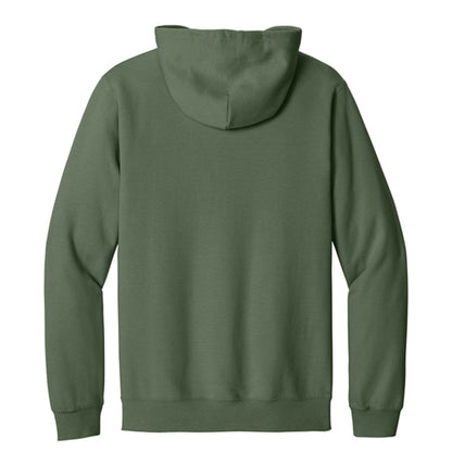 Military Green - Back - Gildan Mens Midweight Soft Touch Full Zip Hoodie