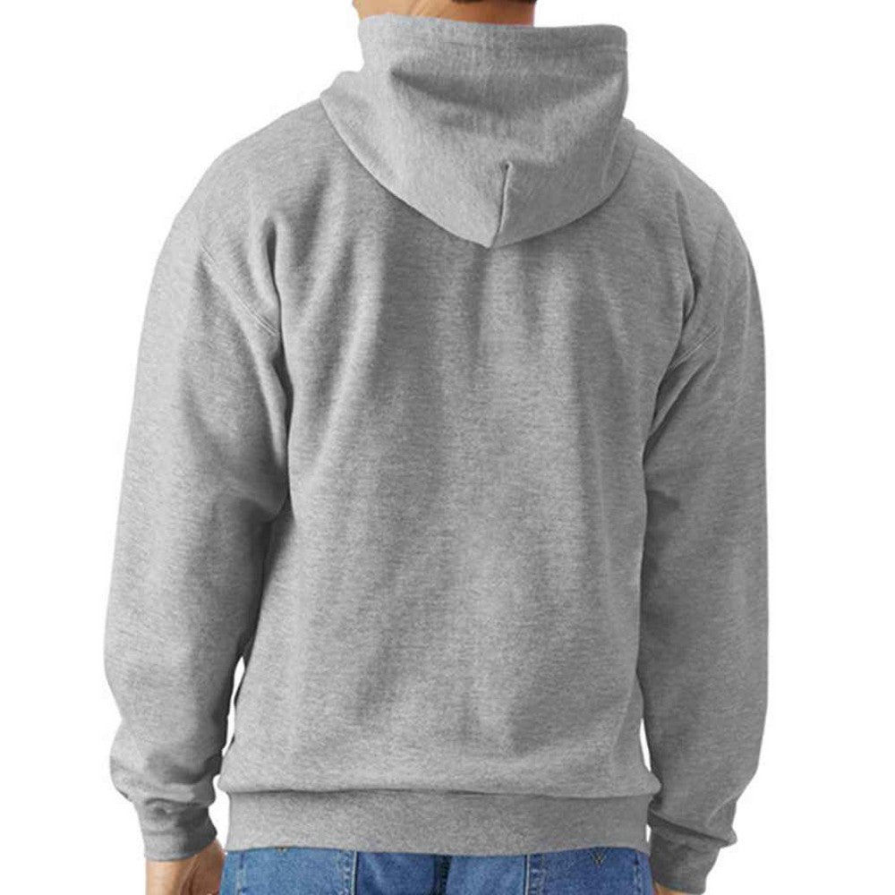 Sports Grey - Back - Gildan Mens Midweight Soft Touch Full Zip Hoodie