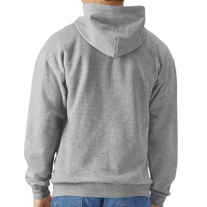 Sports Grey - Back - Gildan Mens Midweight Soft Touch Full Zip Hoodie