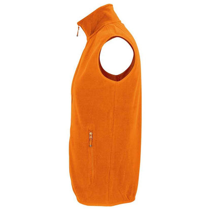 Orange - Side - SOLS Unisex Adult Factor Microfleece Recycled Body Warmer