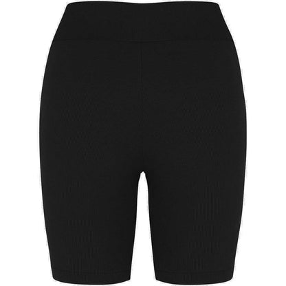 Black - Back - Native Spirit Womens-Ladies Ribbed Cycling Shorts