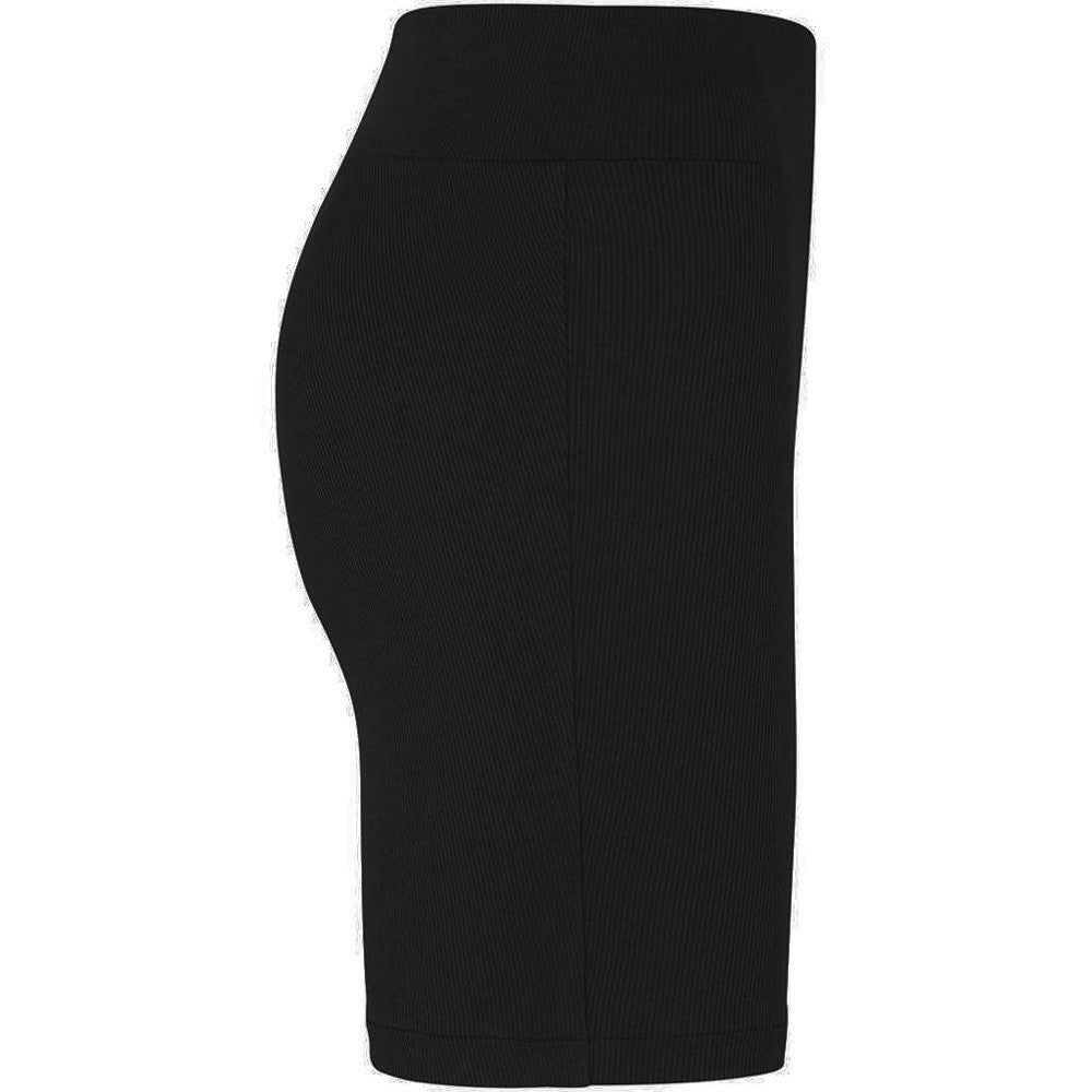 Black - Side - Native Spirit Womens-Ladies Ribbed Cycling Shorts