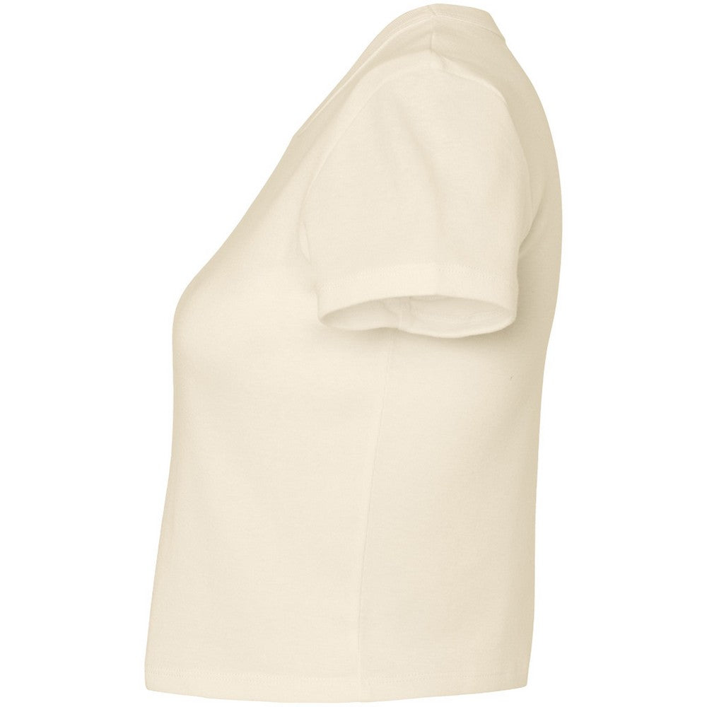 Solid Natural - Side - Bella + Canvas Womens-Ladies Micro-Rib Crop Top