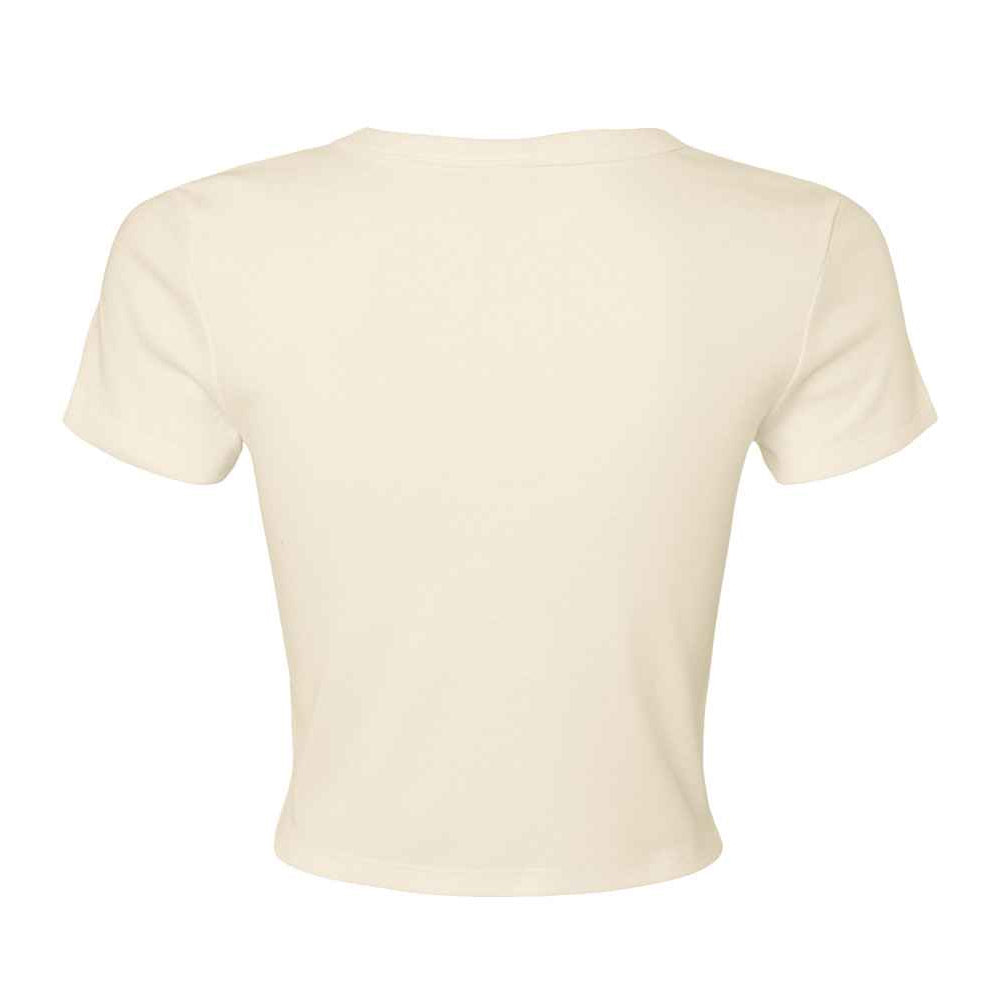 Solid Natural Blend - Back - Bella + Canvas Womens-Ladies Micro-Rib Crop Top