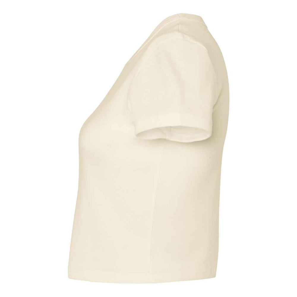 Solid Natural Blend - Side - Bella + Canvas Womens-Ladies Micro-Rib Crop Top